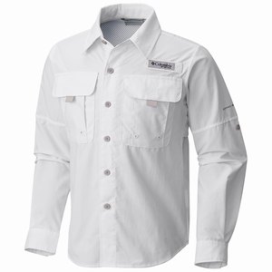 Columbia PFG Bahama™ Långärmad Tröja Pojkar Vita (BEGKJ1387)